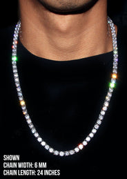 Layered Diamond White Tennis Chain