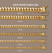 Solid Miami Cuban Link 10K Gold