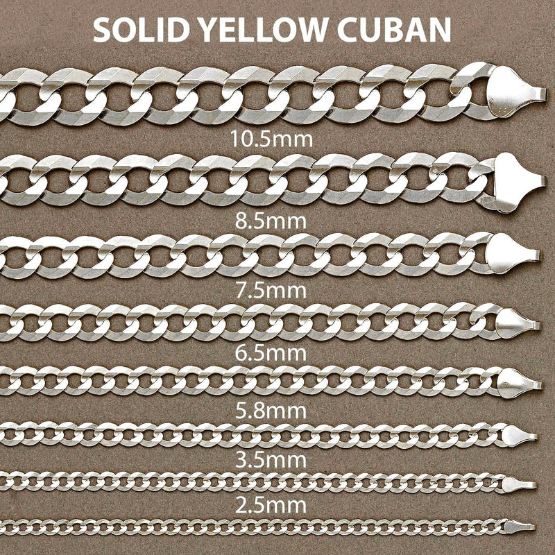 Womens White Gold Chain - Solid Cuban Link 10K Gold