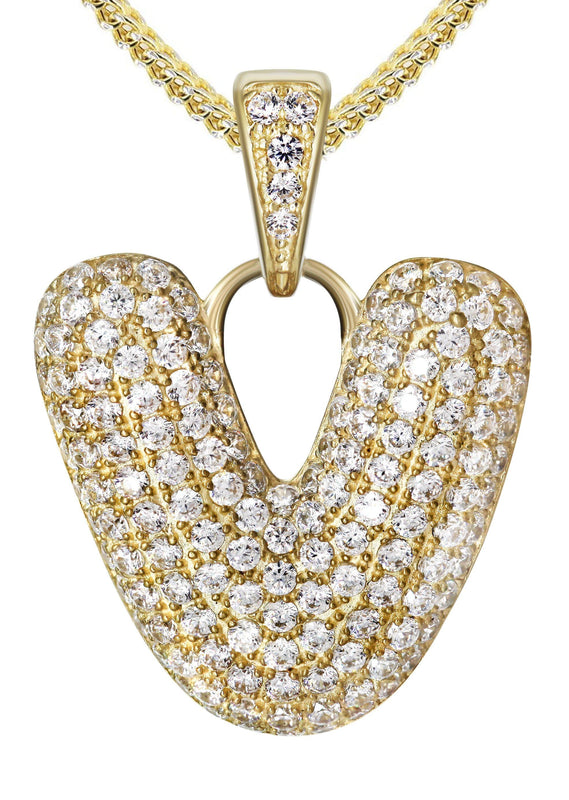10K Yellow Gold Bubble Letter 