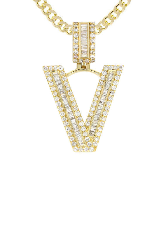 14K Yellow Gold Letter 