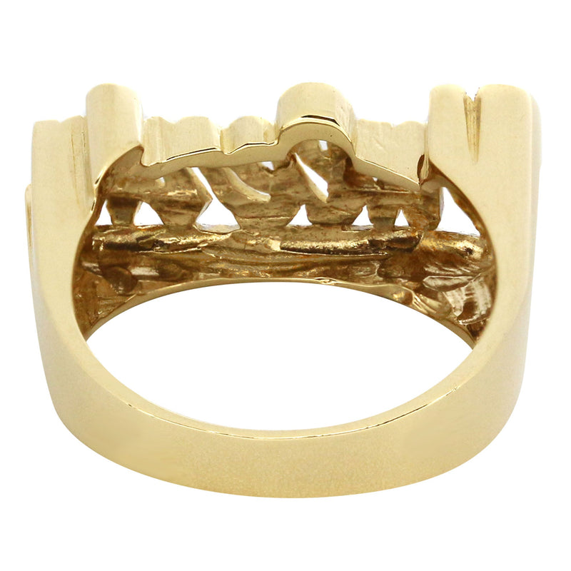 14K Diamond Cut Script Gold Name Ring | Appx. 2.6 Grams