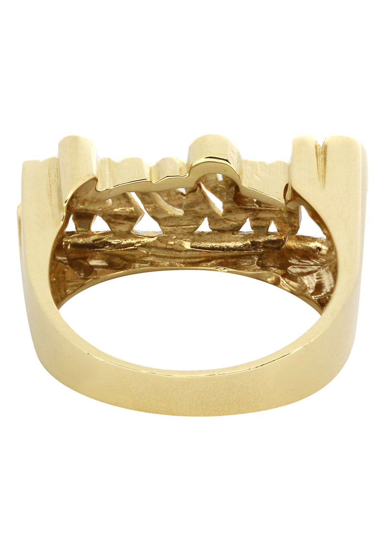 14K Diamond Cut Script Gold Name Ring | Appx. 2.6 Grams