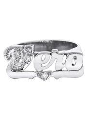 14K Diamond White Gold Name Ring | Appx. 4.3 Grams