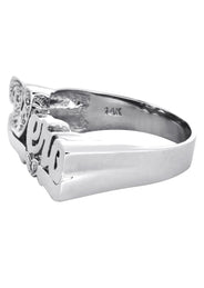 14K Diamond White Gold Name Ring | Appx. 4.3 Grams