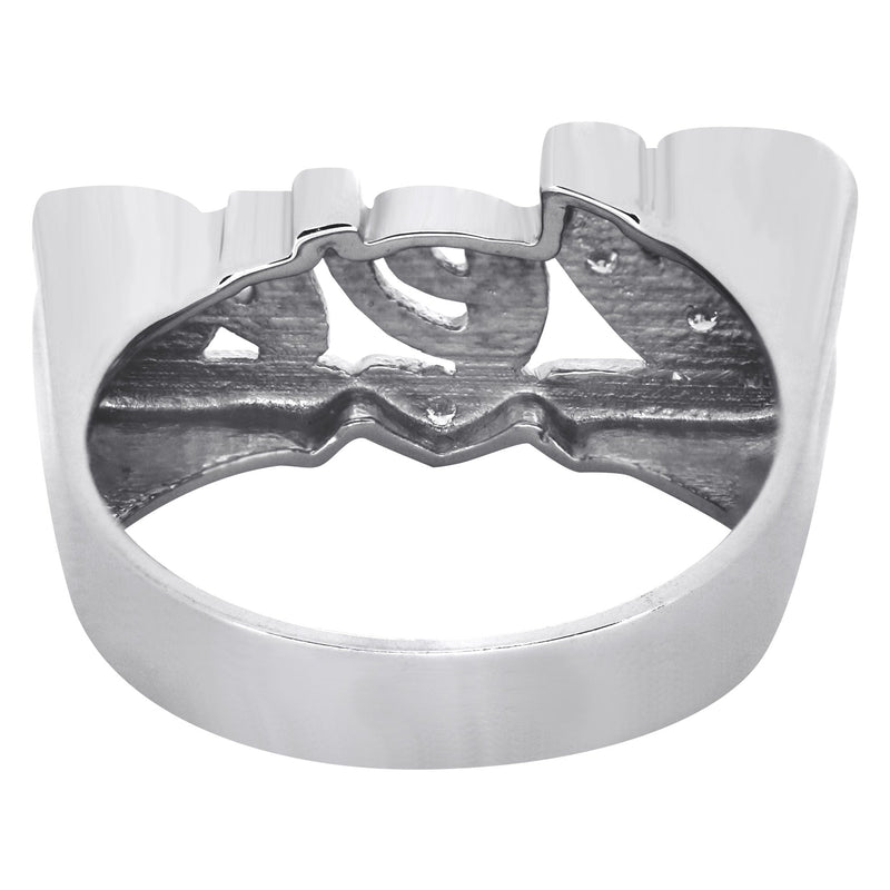 14K Diamond White Gold Name Ring | Appx. 4.3 Grams