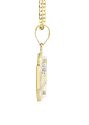10K Gold Necklace & Gold Medusa Style Pendant | 6 Grams