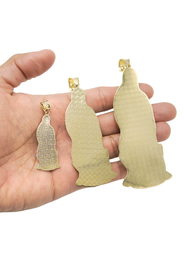 10K Gold Virgin Mary Pendant | Customizable Size