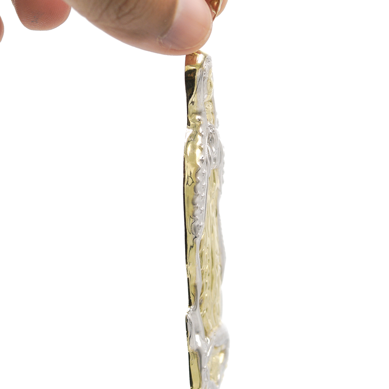 10K Gold Virgin Mary Pendant | Customizable Size
