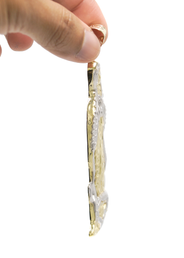 10K Gold Virgin Mary Pendant | Customizable Size