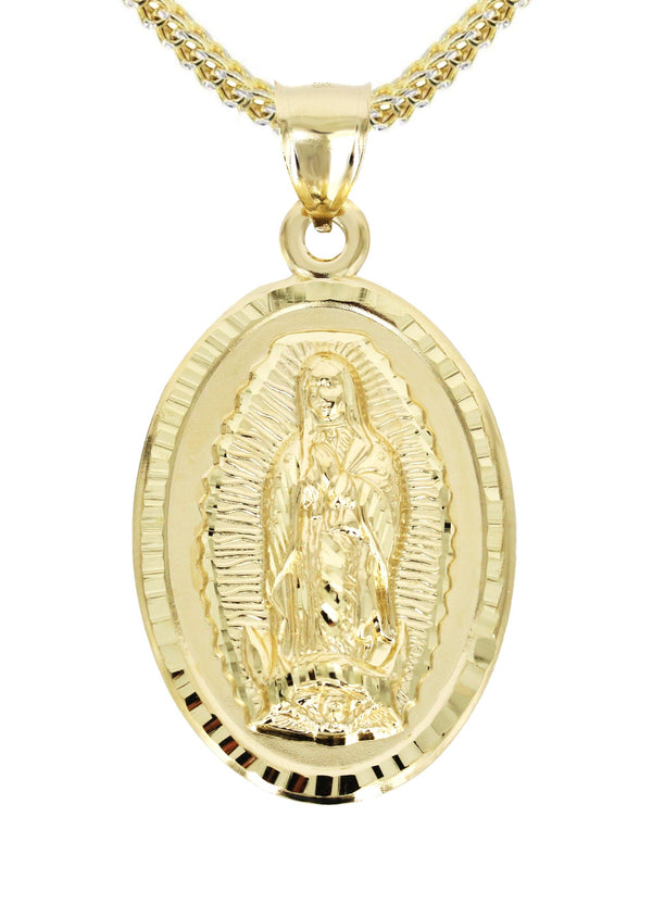 10K Yellow Gold Virgin Mary Necklace | Appx. 15 Grams