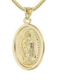10K Yellow Gold Virgin Mary Necklace | Appx. 15 Grams