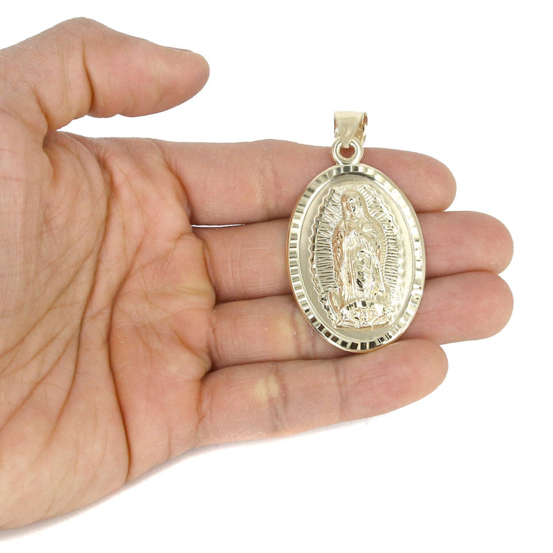 10K Yellow Gold Virgin Mary Necklace | Appx. 15 Grams