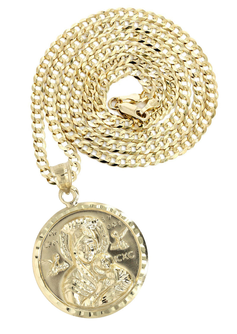 10K Yellow Gold Virgin Mary Necklace | Appx. 14.5 Grams