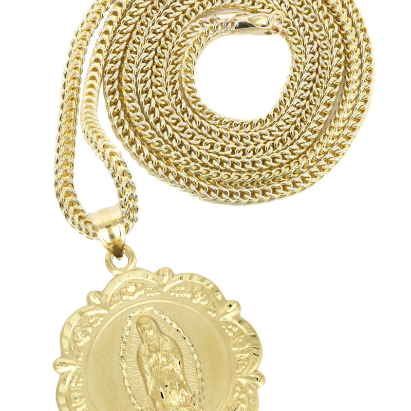 10K Yellow Gold Virgin Mary Necklace | Appx. 15.2 Grams