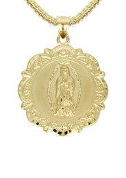 10K Yellow Gold Virgin Mary Necklace | Appx. 15.2 Grams