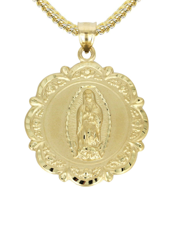 10K Yellow Gold Virgin Mary Necklace | Appx. 15.2 Grams