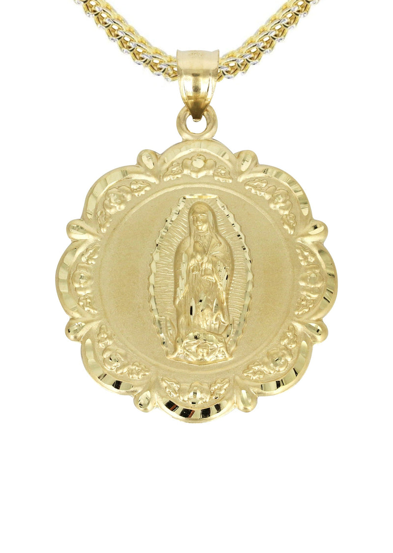 10K Yellow Gold Virgin Mary Necklace | Appx. 15.2 Grams