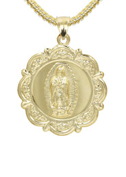 10K Yellow Gold Virgin Mary Necklace | Appx. 15.2 Grams