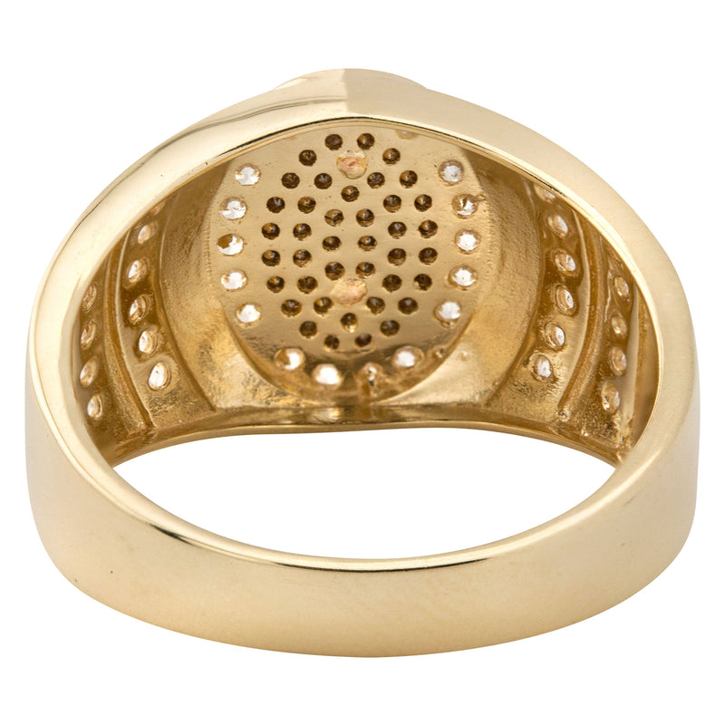 10K Gold Cz Virgin Mary Ring For Men | 6 Grams