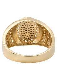 10K Gold Cz Virgin Mary Ring For Men | 6 Grams
