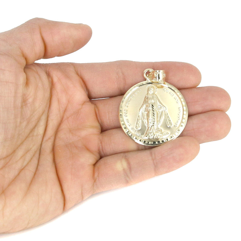 10K Yellow Gold Virgin Mary Necklace | Appx. 14.4 Grams