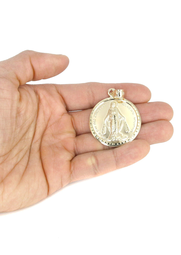 10K Yellow Gold Virgin Mary Necklace | Appx. 14.4 Grams