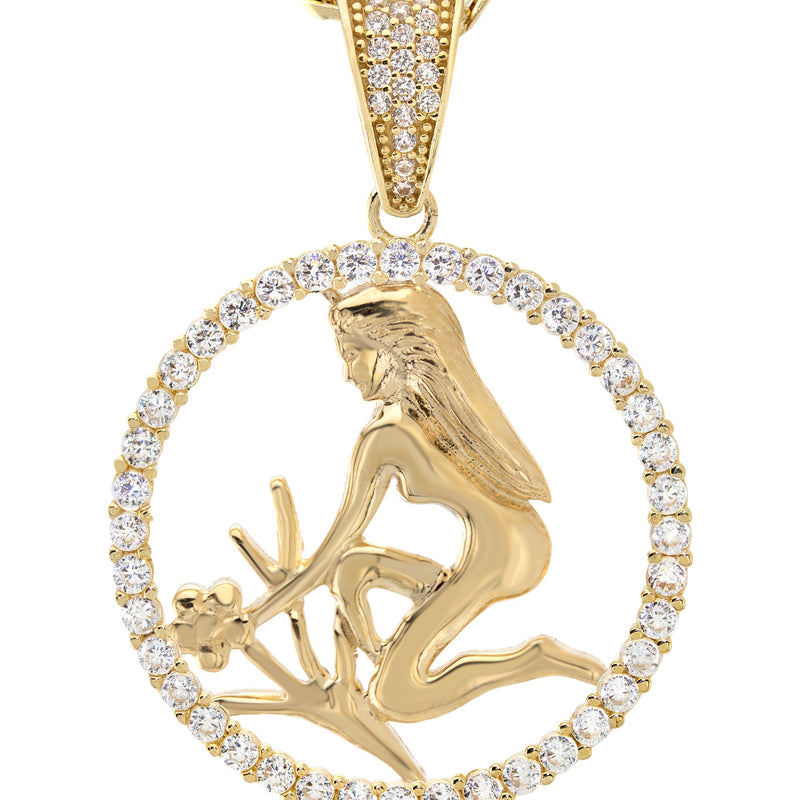 10K Yellow Gold Zodiac Virgo Necklace | Appx. 16.8 Grams