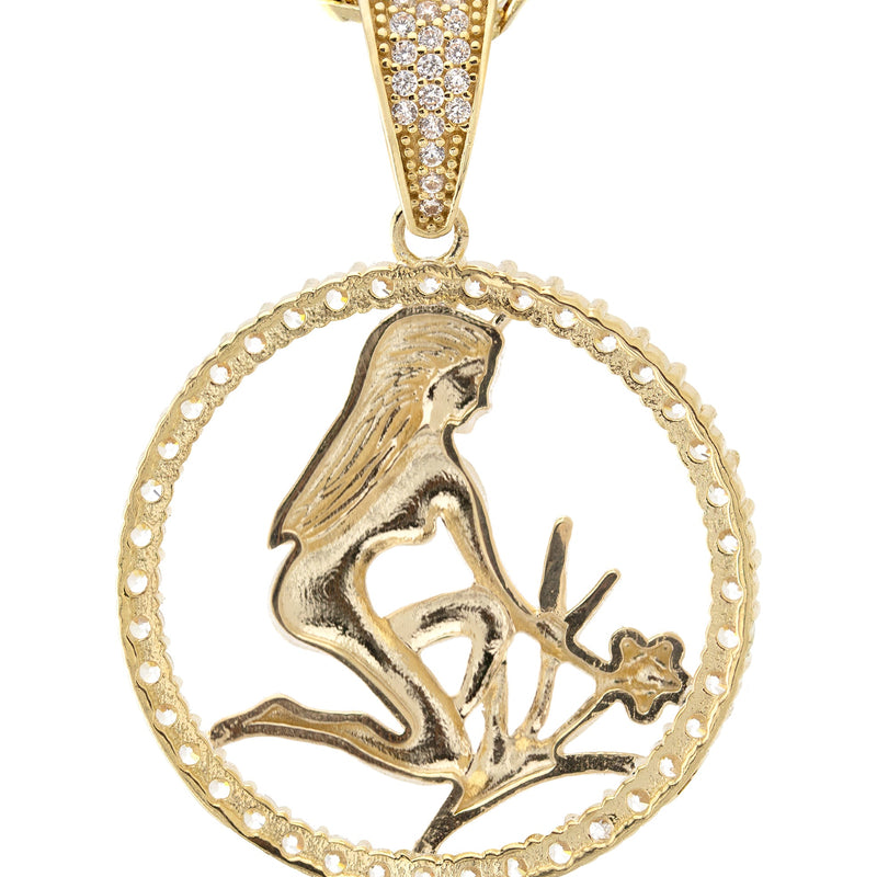 10K Yellow Gold Zodiac Virgo Necklace | Appx. 16.8 Grams