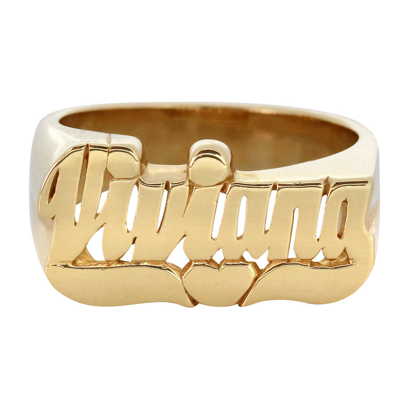 14K Script Gold Name Ring | Appx. 9 Grams