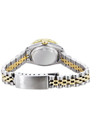Womens Diamond Gold Rolex Watch | 1 Carat Bezel | 26Mm | Red Diamond Dial | Jubilee Band