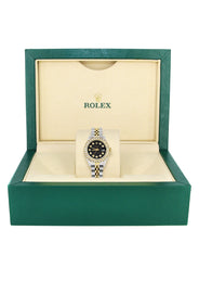 Womens Diamond Gold Rolex Watch | 1 Carat Bezel | 26Mm | Black Dial | Jubilee Band