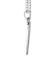 Diamond 10K/14K White Gold Rectangle Picture Pendant Necklace | Appx. 0.60 Carat