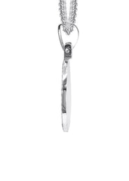 Diamond 10K/14K White Gold Small Round Picture Pendant Necklace | Appx. 0.50 Carat