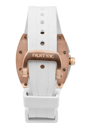 Frost NYC Diamond Evolution Women's Watch - Automatic Skeleton Rose Triangle | WFRST-01-TD-R White Band | Pre - Sale