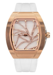 Frost NYC Evolution Women's Watch - Automatic Skeleton Leaves Steel | WFRST-01-LD-R WHITE BAND | Pre - Sale