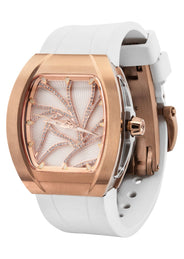 Frost NYC Evolution Women's Watch - Automatic Skeleton Leaves Steel | WFRST-01-LD-R WHITE BAND | Pre - Sale