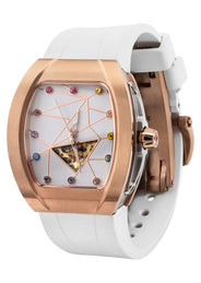 Frost NYC Womens Watch - Automatic White Dial Sapphire Skeleton Rose Gold | WFRST-01-TS-R White Band | Pre - Sale