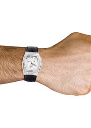 Mens White Gold Tone Diamond Watch | Appx. 1.5 Carats