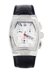 Mens White Gold Tone Diamond Watch | Appx. 1.5 Carats
