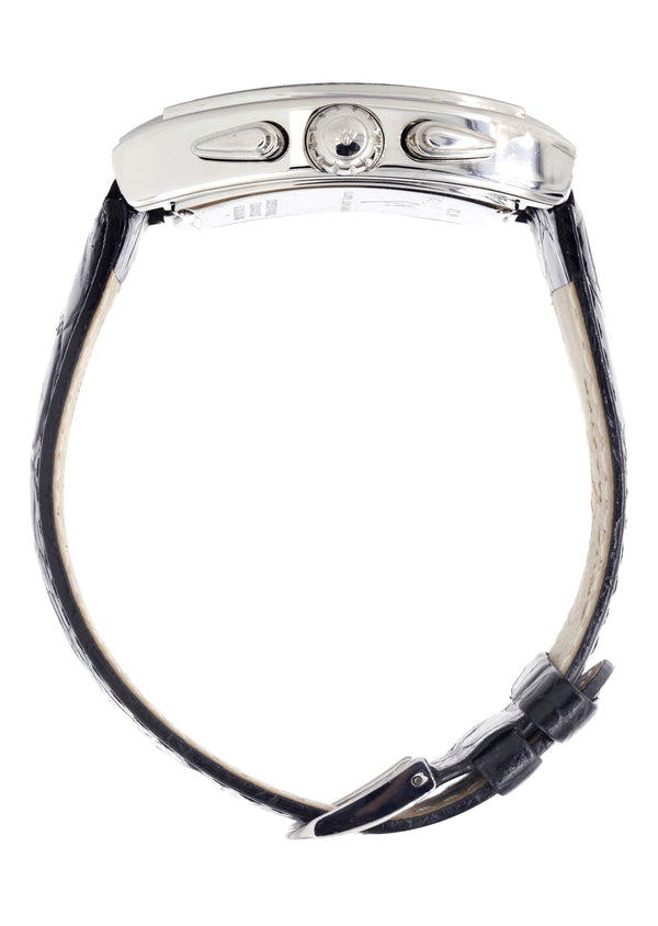 Mens White Gold Tone Diamond Watch | Appx. 1.5 Carats