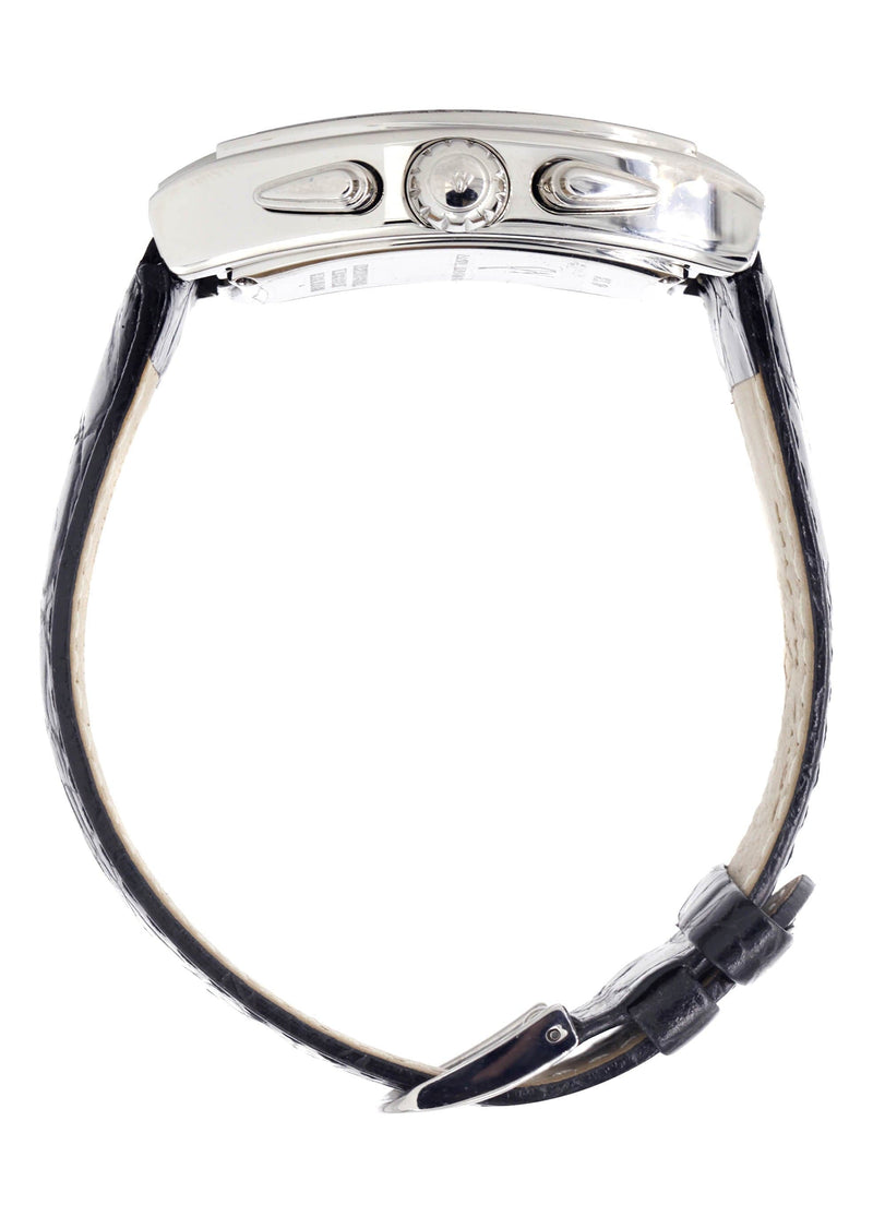 Mens White Gold Tone Diamond Watch | Appx. 1.5 Carats