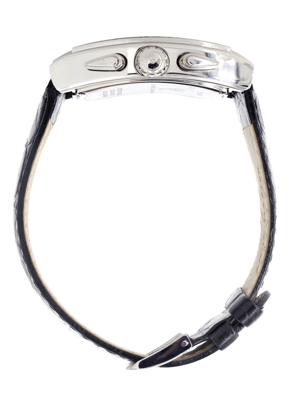 Mens White Gold Tone Diamond Watch | Appx. 1.5 Carats