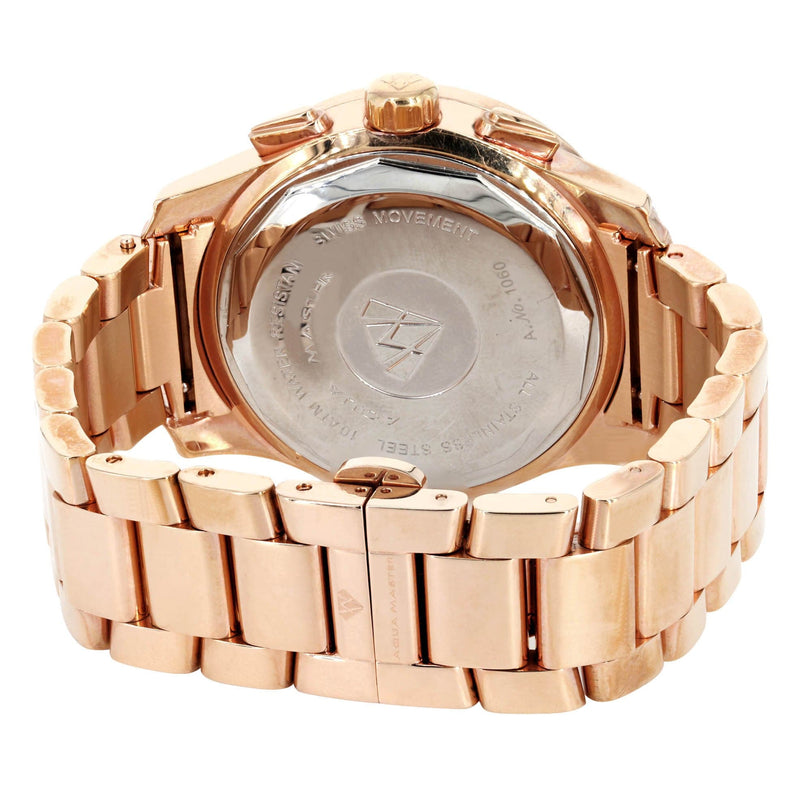 Mens Rose Gold Tone Diamond Watch | Appx. 8 Carats