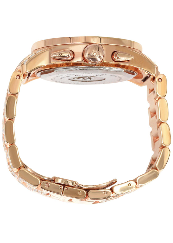 Mens Rose Gold Tone Diamond Watch | Appx. 16 Carats