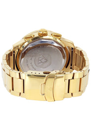 Mens Yellow Gold Tone Diamond Watch | Appx. 8 Carats