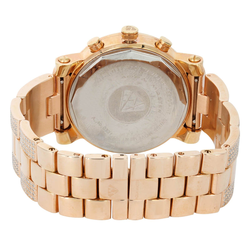 Mens Rose Gold Tone Diamond Watch | Appx. 8.5 Carats