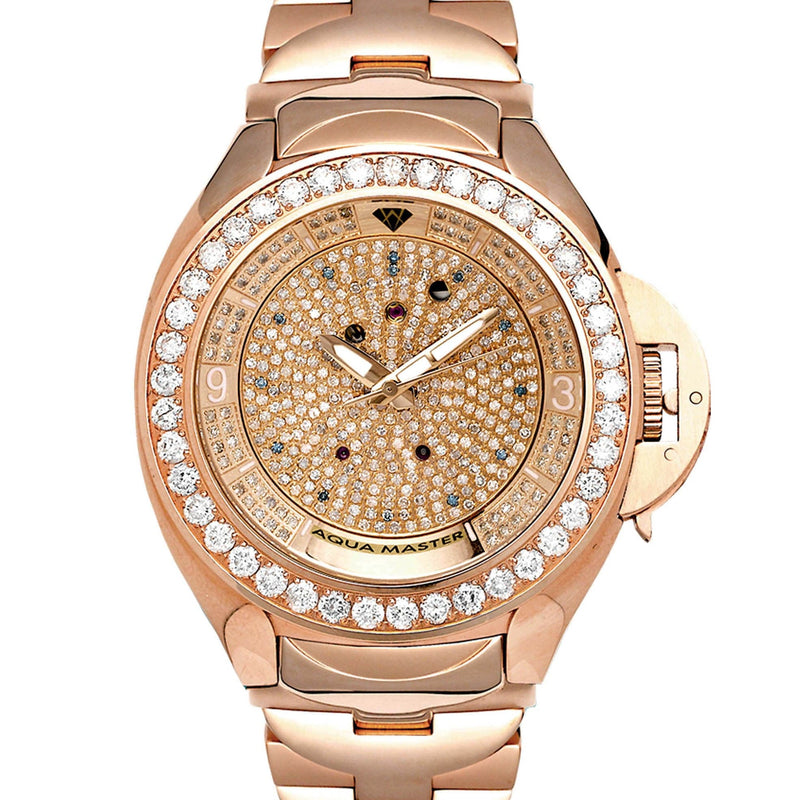 Mens Rose Gold Tone Diamond Watch | Appx. 7.25 Carats