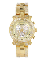 Mens Yellow Gold Tone Diamond Watch | Appx. 4.15 Carats
