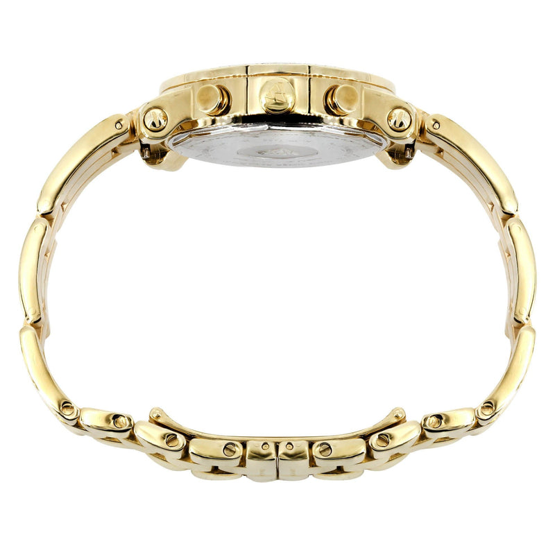 Mens Yellow Gold Tone Diamond Watch | Appx. 4.15 Carats